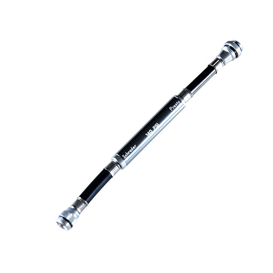 RACCORD POMPE KHEAX PRESTA/SCHRADER LAPIX/LIPS T.M/L ROUTE/VTT - AVEC MANOMETRE (190MM)