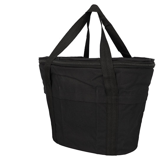 PANIER AV A CLIPS  TISSUS NOIR (32X25X25) (FIXATION RAPIDE SUR CINTRE 25.4/31.8)