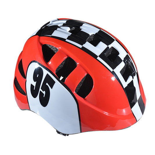 CASQUE ENFANT BABY OPTIMIZ O200 BABY RACING 95 ROUGE/BLANC REGLAGE OCCIPITAL (T. 48/52)