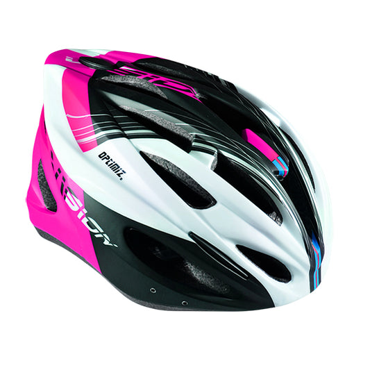 CASQUE ROUTE/VTT OPTIMIZ O300 VISION ROSE/BLANC/NOIR MAT REGLAGE OCCIPITAL T.M (55/58)