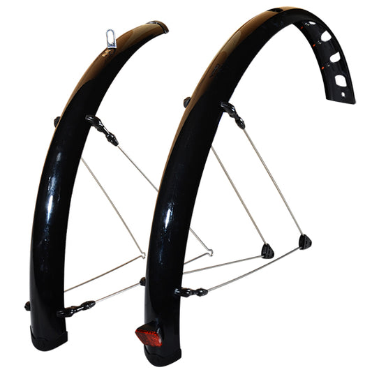 GARDE BOUE E-BIKE/VAE 28'' STRONG PLASTIQUE A TRINGLES 48MM NOIR (PR)