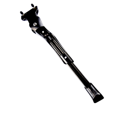 BEQUILLE VELO LATERALE REGLABLE 24/28'' ALU NOIR RENFORCEE E BIKE/VAE (FIX. 2 VIS 40/18MM)