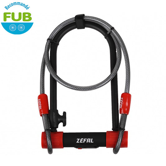 ANTIVOL VELO U 115 X 230MM ZEFAL TRAZ U13 AVEC CABLE A BOUCLES D10 (RECOMMANDE FUB)