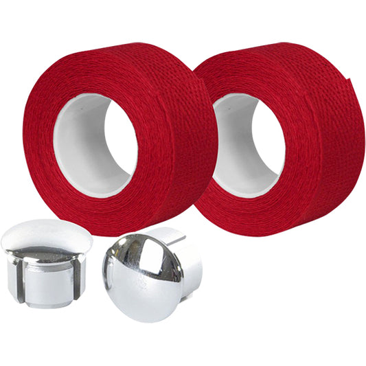 GUIDOLINE VELOX COTON TRESSOREX 85 ROUGE AVEC EMBOUTS GUIDON (PR) BLISTER