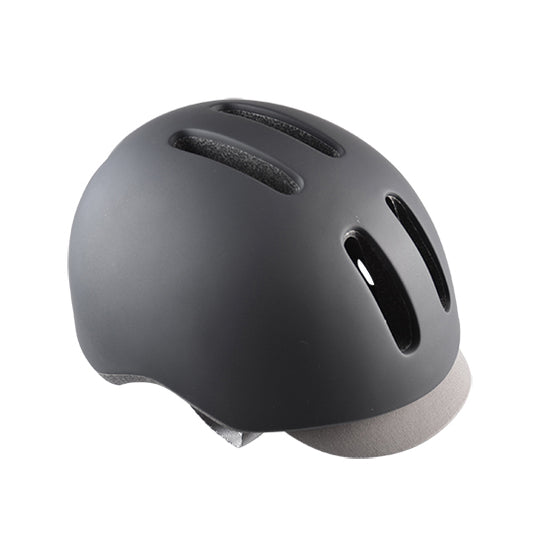 CASQUE URBAIN POLISPORT COMMUTER NOIR/GRIS MAT IN MOLD REGLAGE OCCIPITAL T.L 58/61 (LED IN