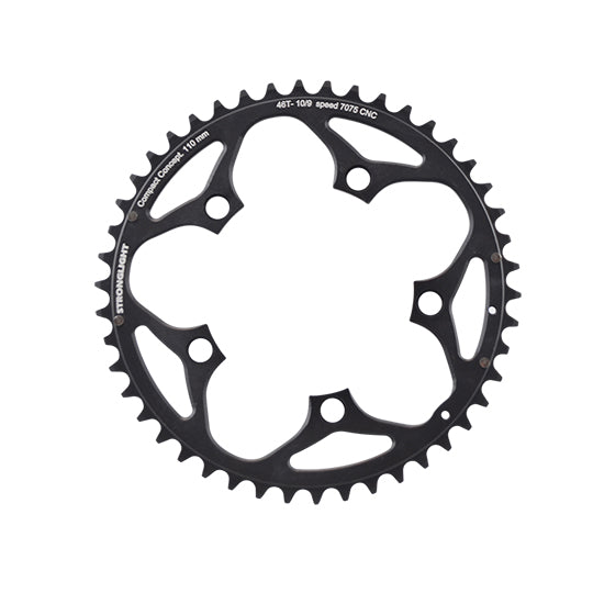 PLATEAU ROUTE DIAM 110 EXTER 46DTS NOIR ALU 7075 STRONG 10/9V.  5 BRANCHES