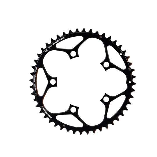 PLATEAU ROUTE DIAM 110 EXTER 48DTS NOIR ALU 7075 STRONG 10/9V.  5 BRANCHES