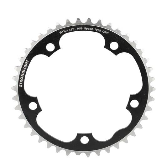 PLATEAU ROUTE DIAM 130 INTER 42DTS NOIR ALU 7075 STRONG 8/9/10V. 5 BRANCHES