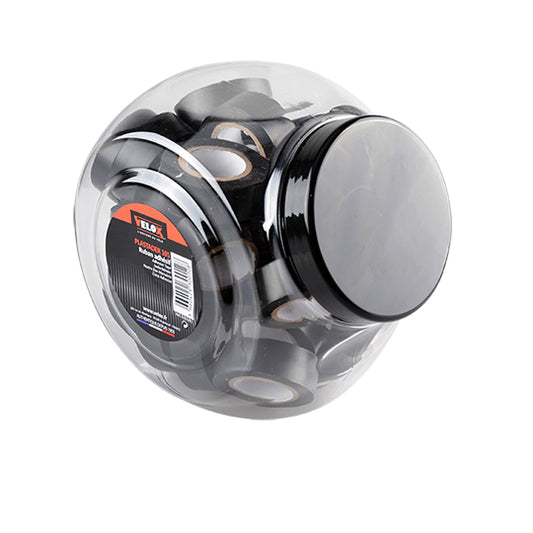 GUIDOLINE/RUBAN ADHESIF PLASTIQUE VELOX NOIR 20MM (PLASTADER/PLASTO) (BOCAL X30)