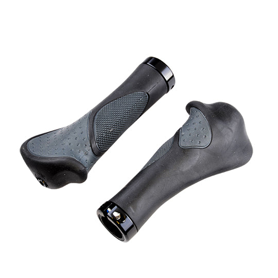 POIGNEE VELO OPTIMIZ 143MM LOCK ON SIMPLE GEL ERGONOMIQUE NOIR/GRIS (PR)