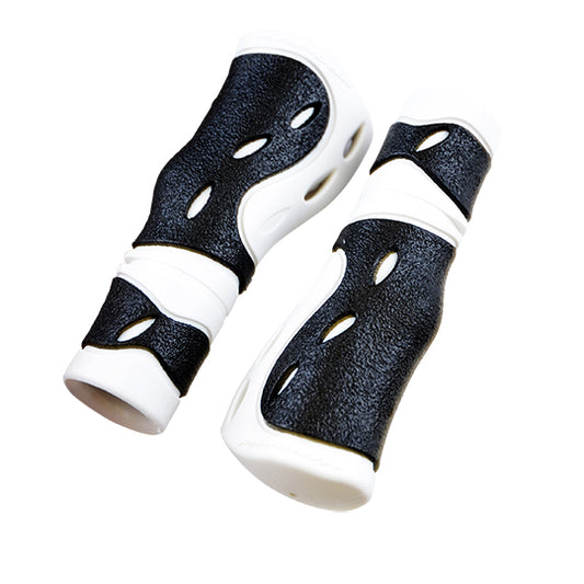 POIGNEE VELO PROGRIP 989 DUAL 120MM ERGONOMIQUE PREDECOUPE BLANC/NOIR (PR)