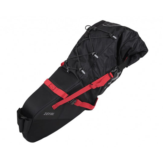 SACOCHE SELLE GRAVEL ZEFAL Z ADVENTURE R17 ETANCHE NOIR GRAND VOLUME 17L (620X240X200MM)