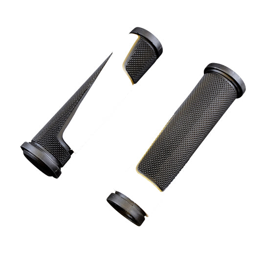 POIGNEE VELO PROGRIP 807 125MM NOIR/BLANC AVEC BOUCHONS (PR)