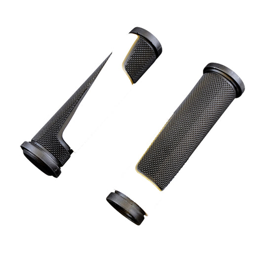 POIGNEE VELO PROGRIP 807 125MM NOIR/BLANC AVEC BOUCHONS (PR)