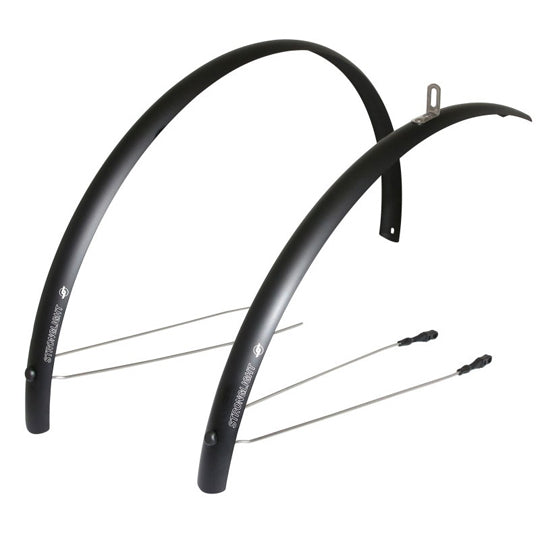 GARDE BOUE VTC 28'' STRONG R'LIGHT ALU A TRINGLES 48MM NOIR MAT (PR)