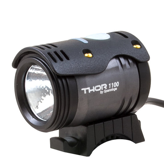 ECLAIRAGE VELO AV RECHARG. SPANNINGA THOR 1100 FIXATION CINTRE/CASQUE LED AVEC ACCESSOIRES