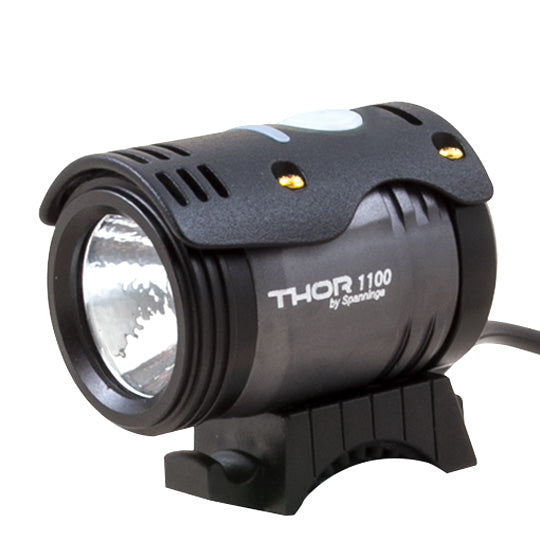 ECLAIRAGE VELO AV RECHARG. SPANNINGA THOR 1100 FIXATION CINTRE/CASQUE LED AVEC ACCESSOIRES