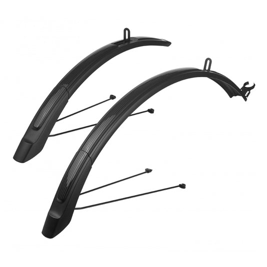 GARDE BOUE VTC/VTT 26/28" POLISPORT EXPANDER CITY A TRINGLES 51MM NOIR (PR)