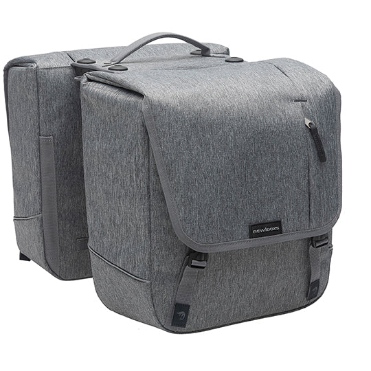 SACOCHE VELO PORTE BAGAGE A PONT NEWLOOXS NOVA DOUBLE GRIS RACKTIME - 32 LITRES -