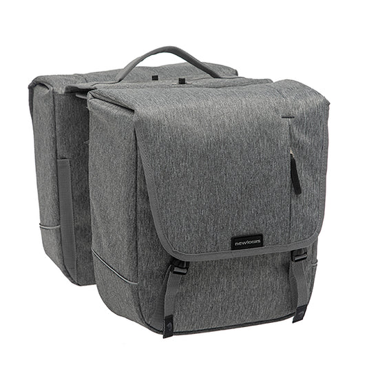 SACOCHE VELO PORTE BAGAGE A PONT NEWLOOXS NOVA DOUBLE GRIS DETACHABLE - 32 LITRES -