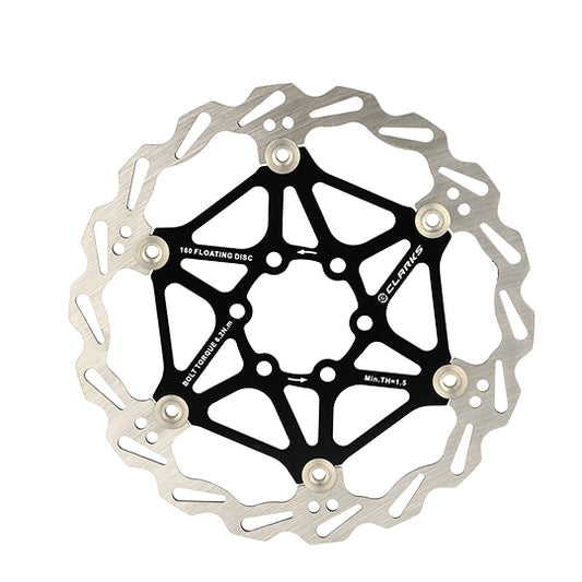 DISQUE FREIN VTT 6 TROUS D160 MM CLARKS FLOTTANT NOIR