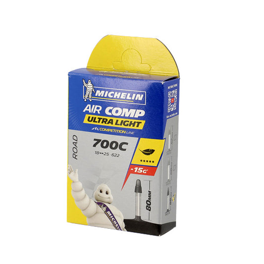 CHAMBRE A AIR VELO 700C (18/25-622) VP 80 MM MICHELIN AIRCOMP A1