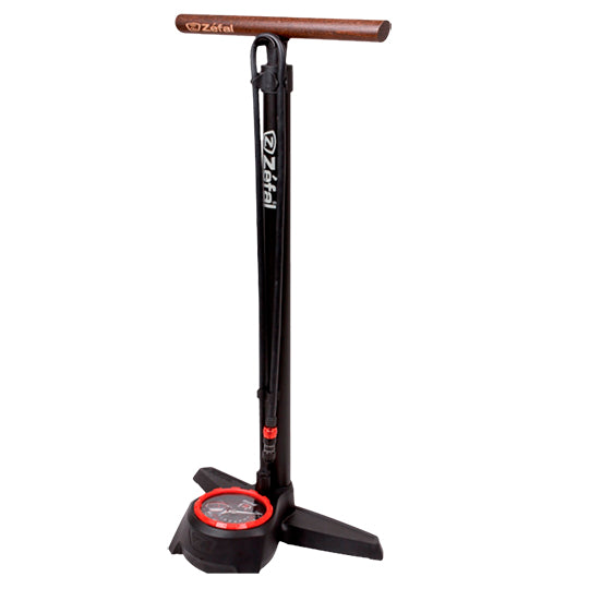 POMPE A PIED ZEFAL FP60 PROFIL MAX CORPS ALU  Z TURN NOIR MANCHE BOIS VS/VP 12BARS