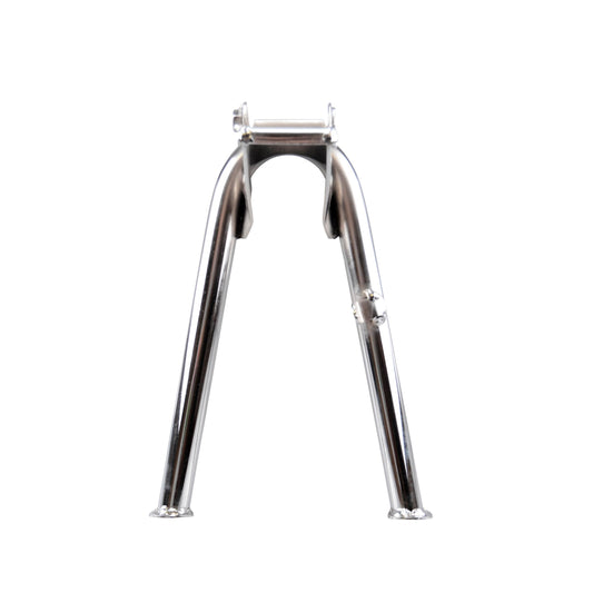 BEQUILLE CYCLO CENTRALE ADAPT. PEUGEOT 103 MVL/VOGUE H265MM CHROME (SANS VIS FIXATION)