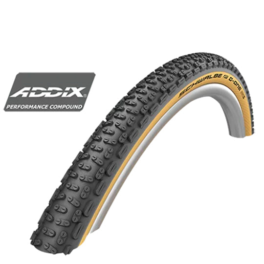 PNEU GRAVEL 700X40C TS SCHWALBE G-ONE ULTRABITE NOIR/MARRON TLR (40-622) VAE/EBIKE 25