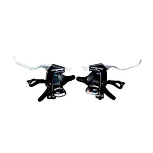 LEVIER/MANETTE VTT 7VX3. SUNRACE MT400 V BRAKE ALU NOIR 2 DOIGTS COMPT. SHIMANO (PR)