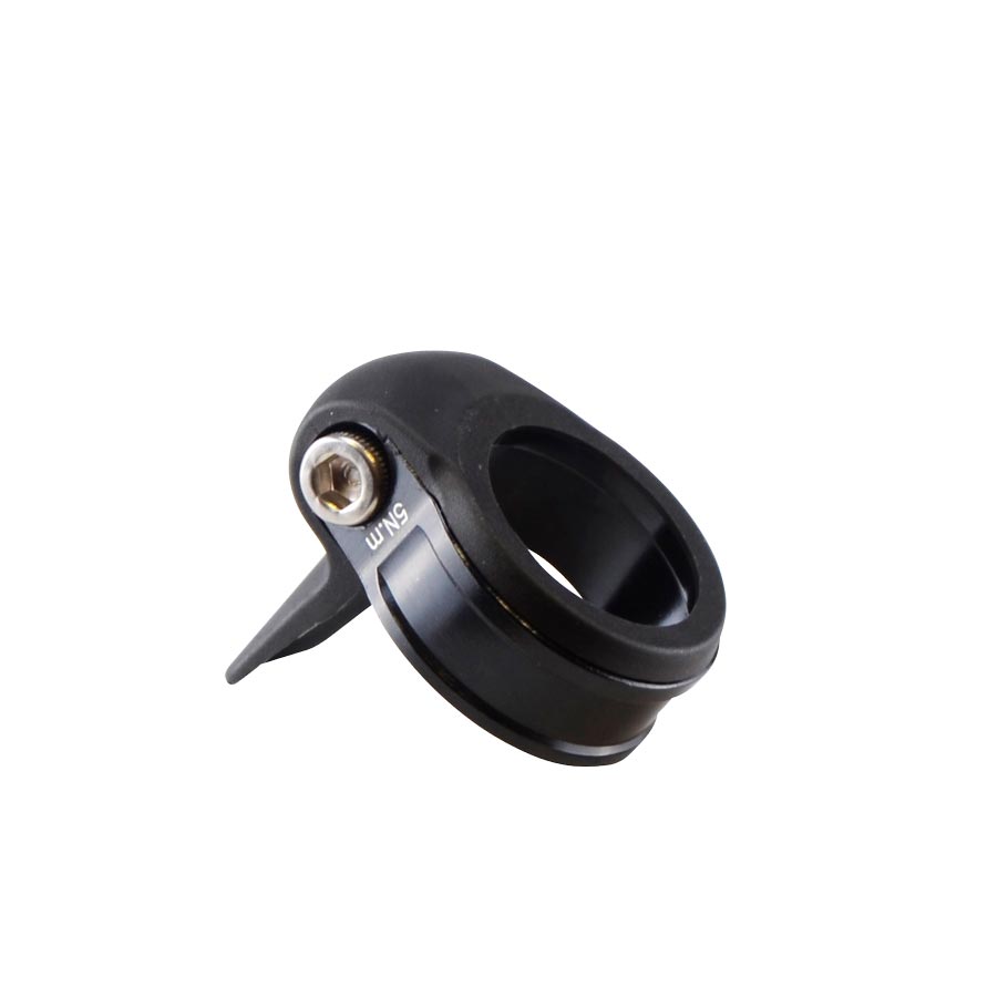 COLLIER TIGE DE SELLE VTT/VTC D31.8 MM NOIR ALU 6061 AVEC PROTECTEUR RESINE