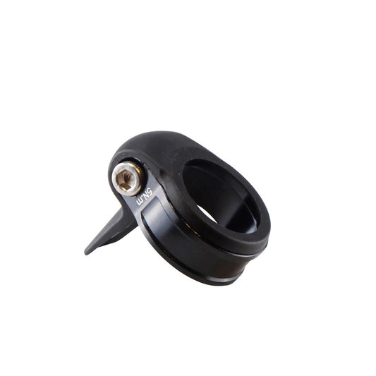 COLLIER TIGE DE SELLE VTT/VTC D31.8 MM NOIR ALU 6061 AVEC PROTECTEUR RESINE