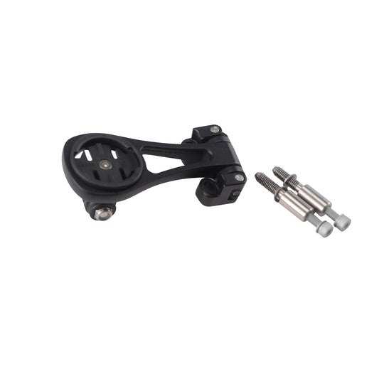SUPPORT COMPTEUR GPS OPTIMIZ ALU NOIR FIXATION CAPOT POTENCE (23 A 40MM) COMP. GARMIN