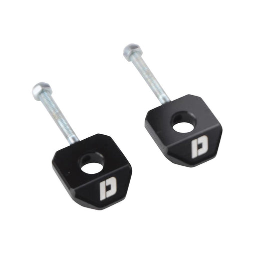 TENDEUR CHAINE MECABOITE DOPPLER ADAPT. DERBI SENDA/SMT/RCR/RX/SX (AXE 15MM) - ALU NOIR