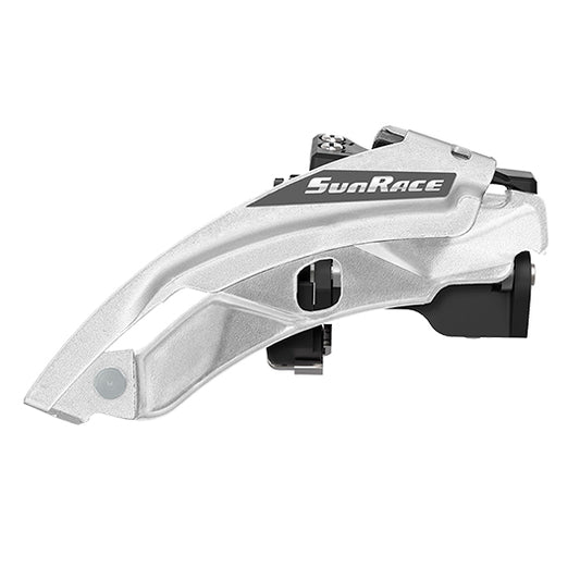 DERAILLEUR VTT AV SUNRACE D34.9/31.8/28.6 FDM 500 TRIPLE 7/8V. (TIRAGE HAUT ET BAS) COLLIE