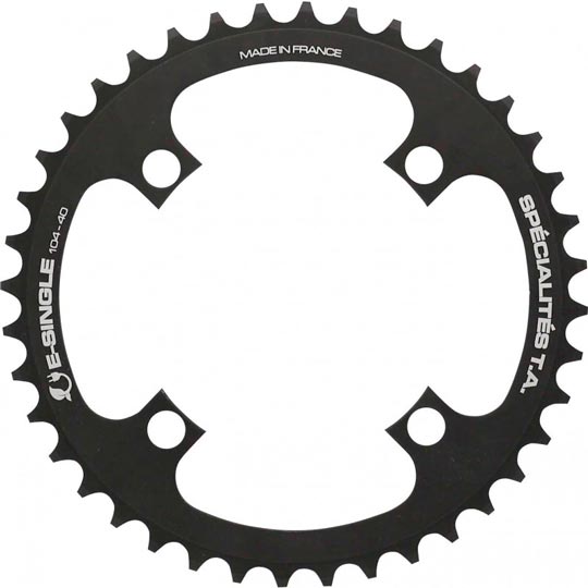 PLATEAU VTT MONO DIAM 104 EXTER 40DTS NOIR 4 BRANCHES TA E SINGLE (COMP. SHIMANO/BROSE/YAM