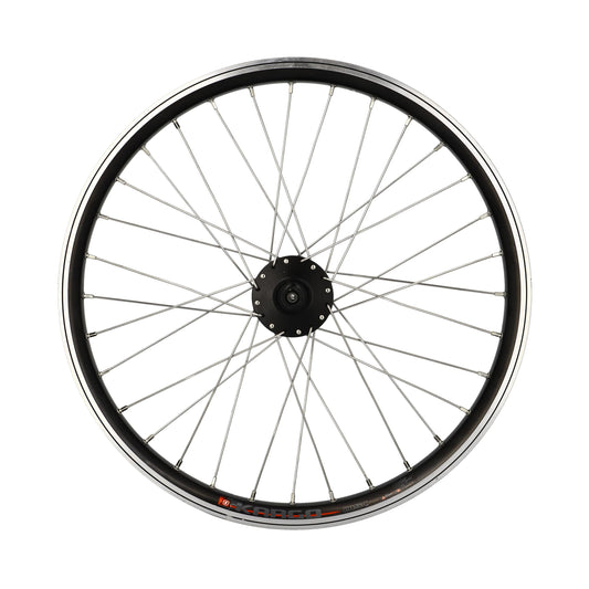 ROUE VELO E BIKE/VAE/CARGO 20" AV BLOCAGE JANTE NOIR MACH1 KARGO.MOY.VELOX XC DISQUE 6T