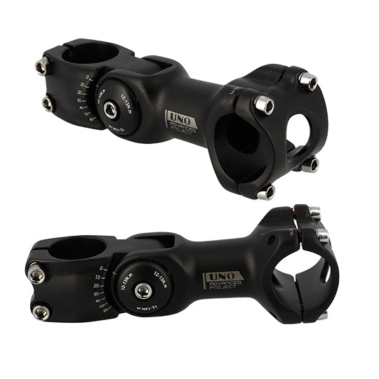 POTENCE REGLABLE AHEAD SET 1"1/8 L110 UNO ALU NOIR 0 A 60° (CINTRE 31.8)