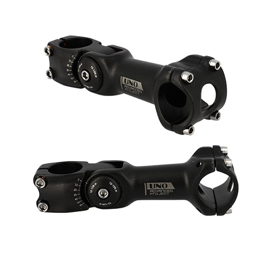 POTENCE REGLABLE AHEAD SET 1"1/8 L125 UNO ALU NOIR 0 A 60° (CINTRE 31.8)