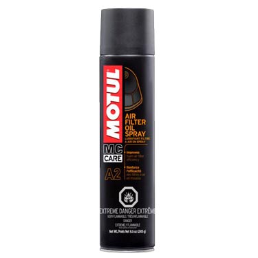 LUBRIFIANT FILTRE A AIR MOTUL A2 AIR FILTER OIL SPRAY (AEROSOL 400ML)