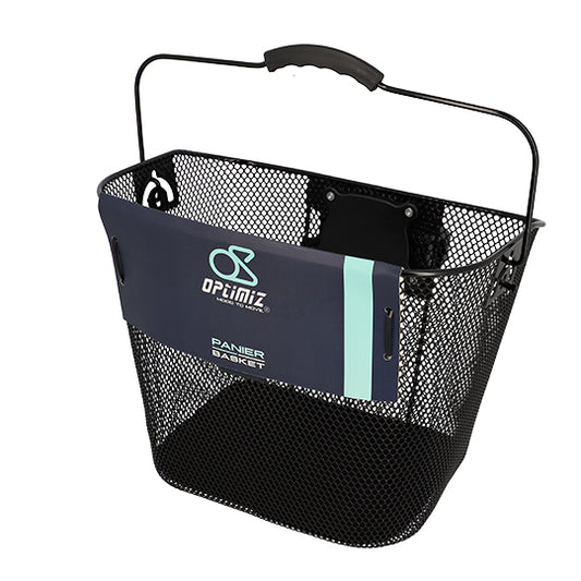 PANIER AV A CLIPS ACIER MAILLE XXL NOIR OPTIMIZ 350X250X260MM (FIX. SUR CINTRE 25.4/31.8)