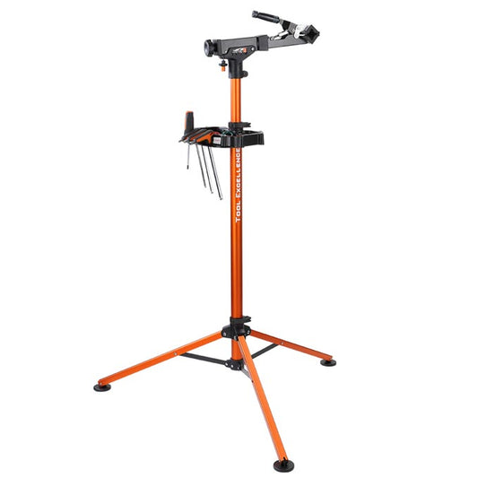 PIED D'ATELIER VELO MONTAGE PLIABLE SUPER B TB-WS30 AVEC TABLETTE ORANG