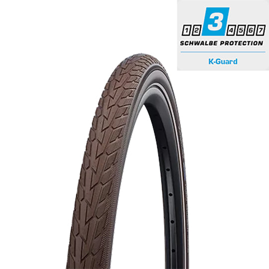 PNEU VTC/URBAIN 700X40C -  28X1.60 TR SCHWALBE ROAD CRUISER TT MARRON  (42-622)