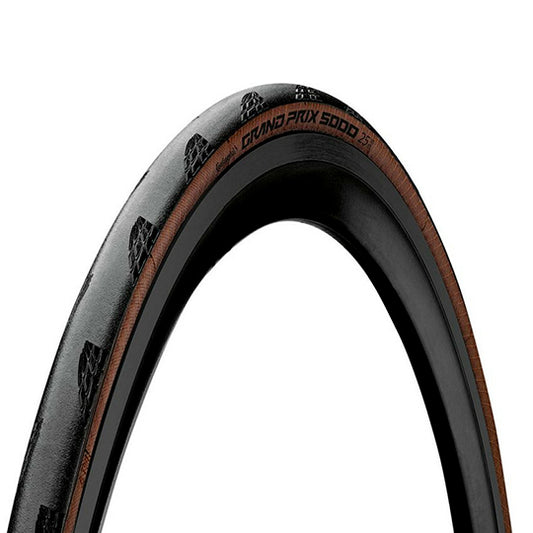 PNEU ROUTE 700X28C TS CONTINENTAL "GP 5000" TT NOIR/MARRON  (28-622)