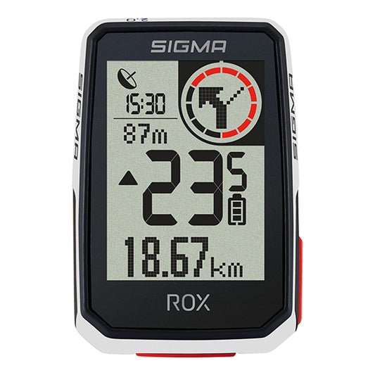 COMPTEUR VELO SANS FIL/GPS SIGMA ROX  2.0 14 FCTS BLANC