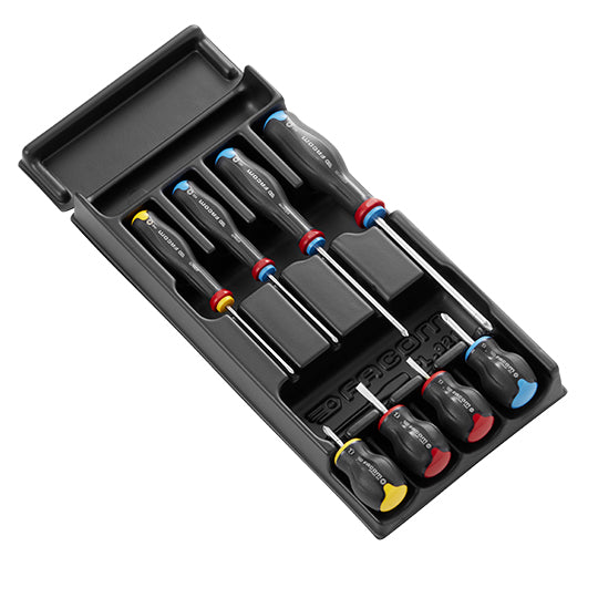 MODULE 8 TOURNEVIS PROTWIST FACOM (6 CRUCIFORMES - 2 PLAT DONT 4 BOULES) - PRIX NET