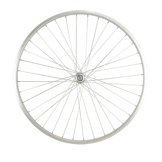 ROUE VELO URBAIN 650 X 30A AV ECROU AXE PLEIN JANTE ALU ARGENT 36T