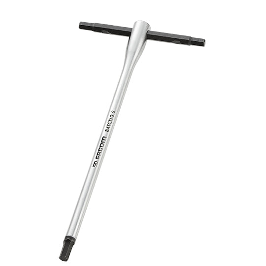 CLE HEXAGONALE EN T  2,5 MM FACOM COULISSANTE