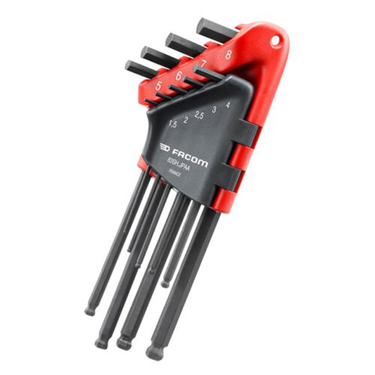 JEU DE 9 CLES HEXAGONALES LONGUES SUR ETUI FACOM - PRIX NET
