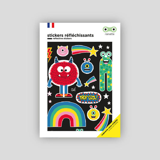 AUTOCOLLANT/STICKER REFLECHISSANT RAINETTE COLORS (PLANCHE 13X15.5CM)